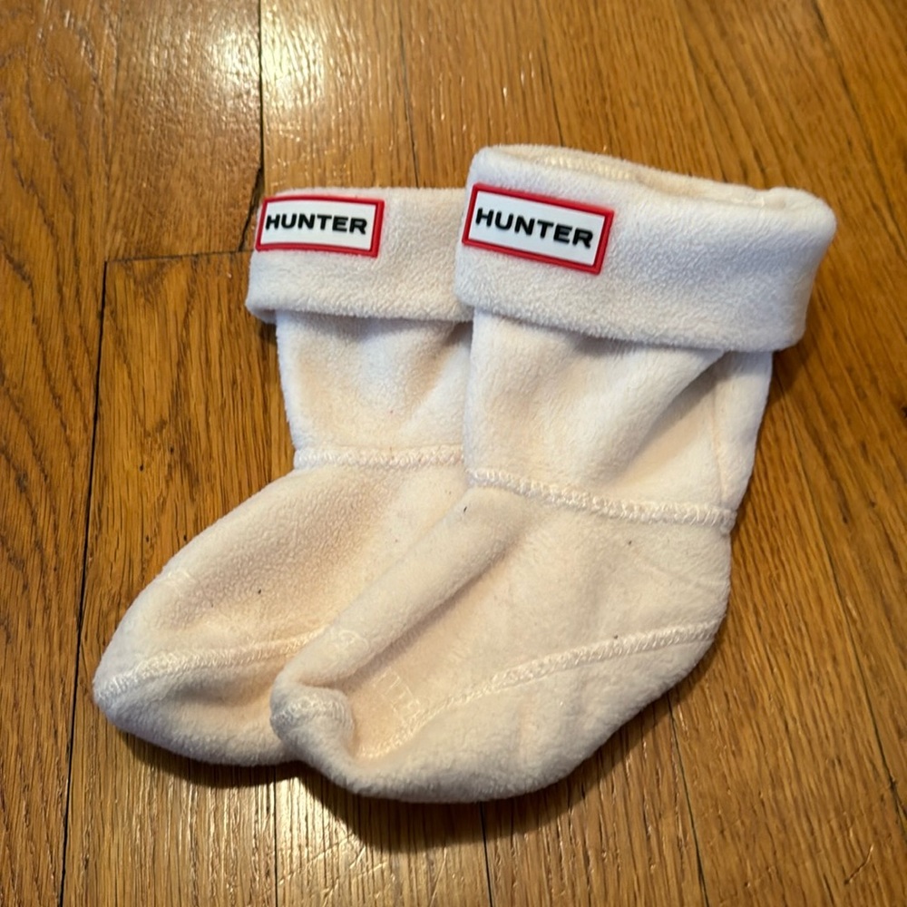 Hunter Toddler XS Fleece Welly Inserts Off White